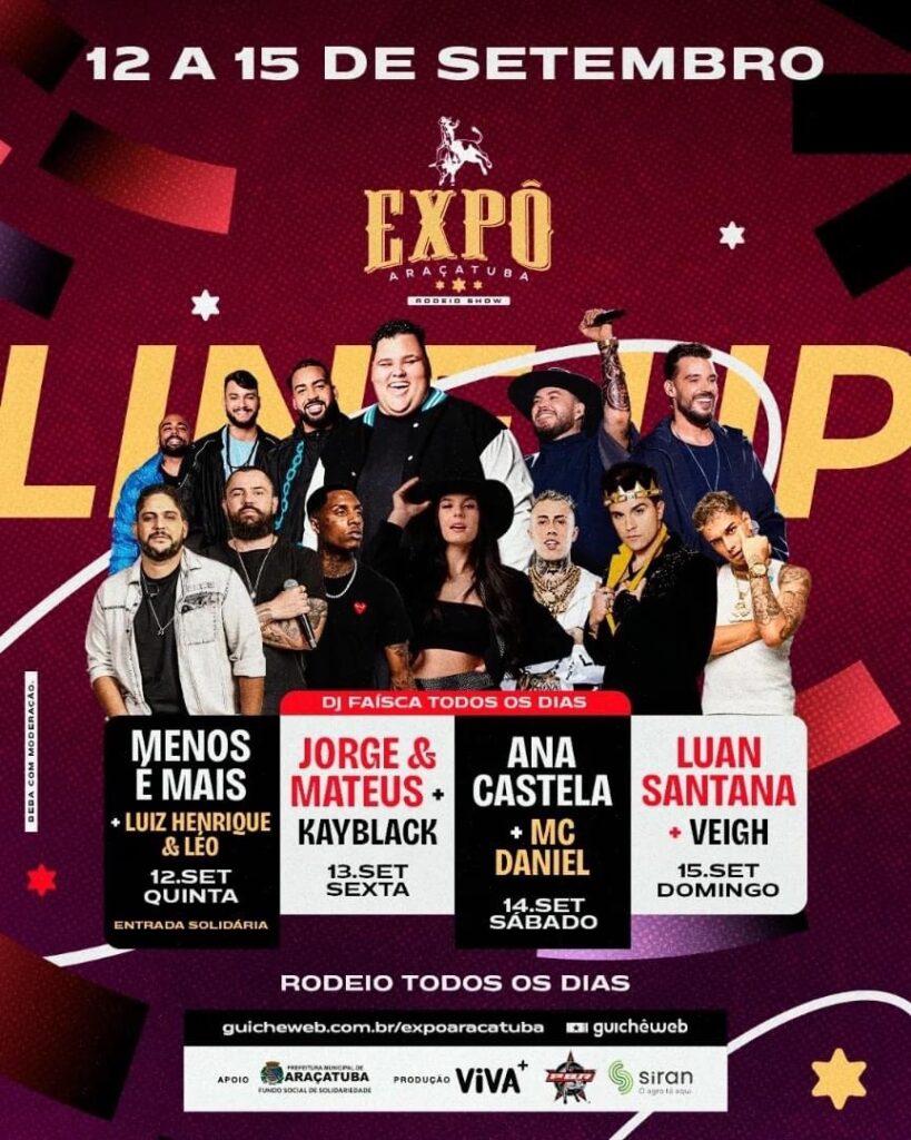 Expo Araçatuba Rodeio Show 2024 - Menos é Mais  e Luiz Henrique e Léo