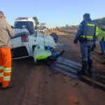 Motorista capota veículo na Rodovia Marechal Rondon, em Birigui